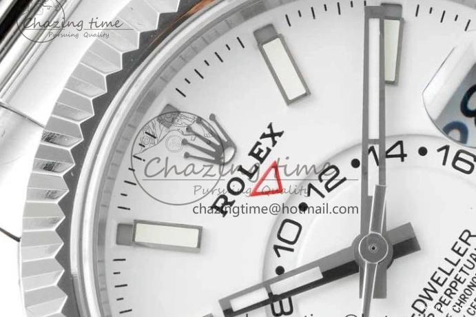 0124 Unisex Skydweller SS Noob Best Edition White Dial on SS Oyster Bracelet A23J 2288